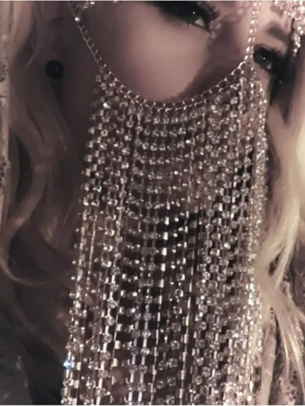 Rhinestone Layered Masquerade Mask